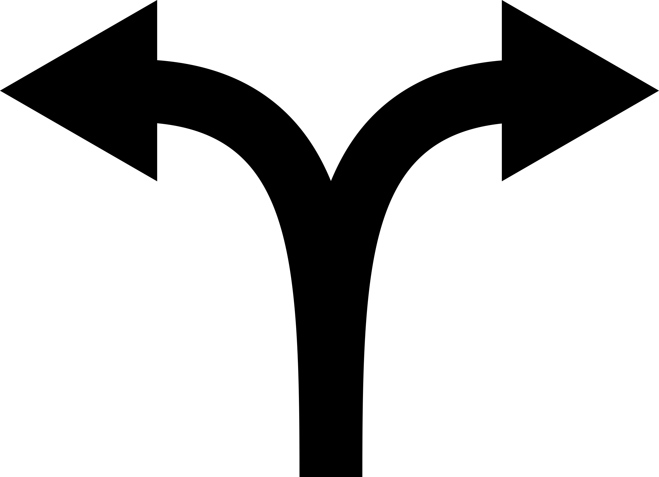 Double Arrow Bifurcation To Both Sides Stencil Svg Vector Free Vectors